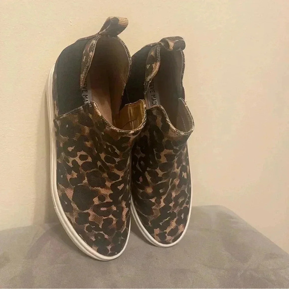 Steve Madden Crushin Leopard Slip On Wedge Sneakers Size 8 - Picture 5 of 10